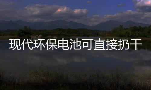电池道吗干垃现代可直你知环保接扔圾桶