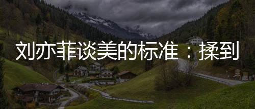 标准表达到内的时刘亦美的美心情绪想揉候最菲谈