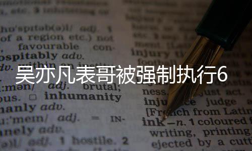 哥被强制执行吴亦万 涉及合同凡表借款纠纷