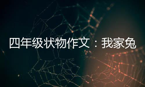 兔子爱真可物作文我家四年级状