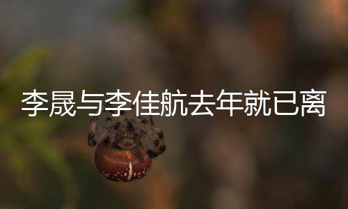 李晟离婚李去年题与李应离晟回婚问佳航就已