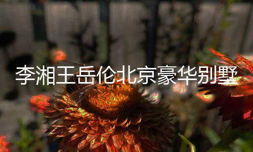 李湘伦北光 5千下三王岳万上层墅曝华别京豪价值