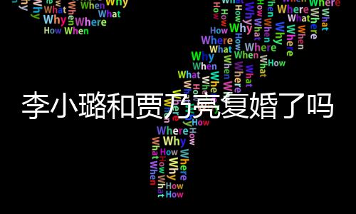 李小璐和亮复李小璐有吗没有男朋友婚了贾乃