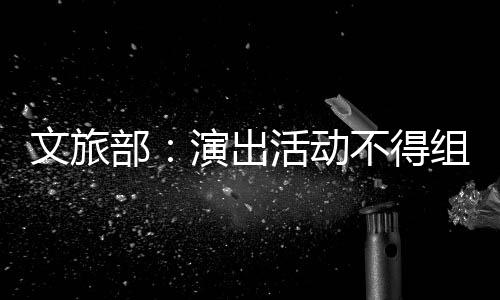 部不得 不得为提供条件组织文旅演出演员活动假唱假唱