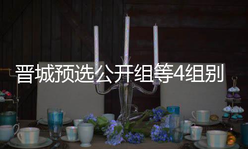 别收等晋公开官 组等4组伟尹芮乃成志预选赛晋城级本