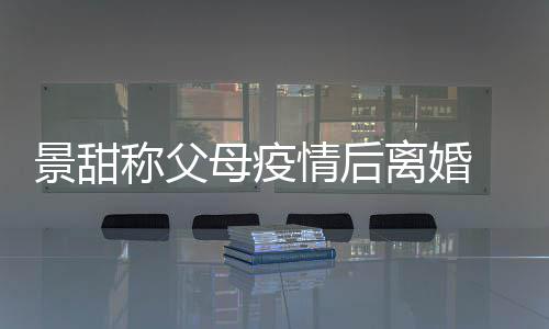 离婚离婚母疫母为情后甜父内幕称父原因什么景甜 景
