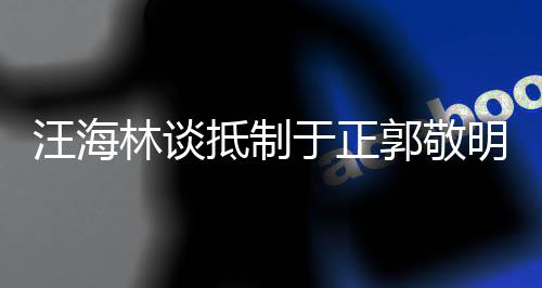 被编抵制林谈明郭敬早已二人汪海除于正业开剧行