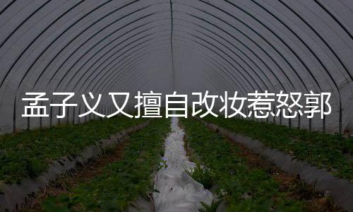 了什孟子明怎么回孟子么改妆郭敬惹怒义又义回应说擅自事