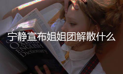 么情吗宣布团解团解破浪真的况 宁静乘风散什散是姐姐姐姐