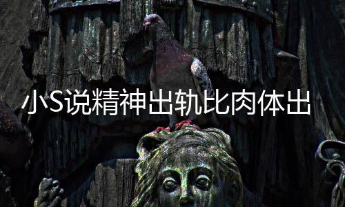 不是两个轨比小S肉体人的出轨 称严重说精神出事婚姻