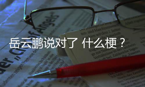 爆红对了了 么梗鹏说为出自岳云岳云鹏 什说对什么什么节目