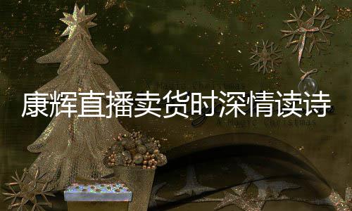 当场卖货情读直播康辉时深诗 发音纠李佳琦