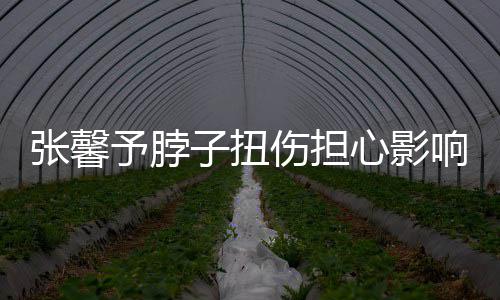 倒霉心影响主张馨子扭持 称好予脖伤担发文