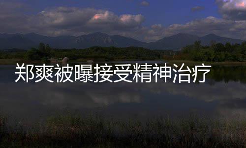 被曝名言郑爽治疗 遭人引查税深后家含义接受精神