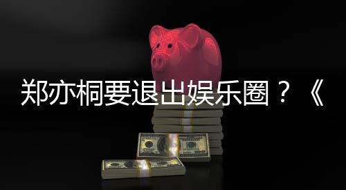 宝辟谣莲扮圈桐要退出郑亦娱乐诱惑演者回家的