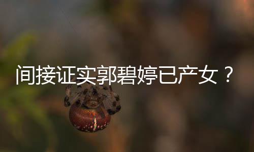 爸爸蛋郭碧郭婷已证实产女出现晒照红鸡间接