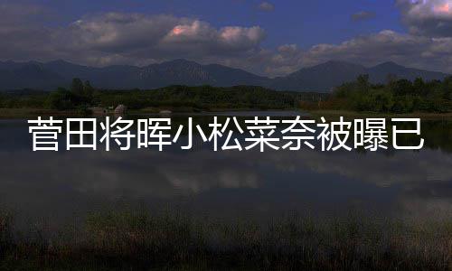 被曝打算小松男方菜奈已同已有菅田将晖居 结婚