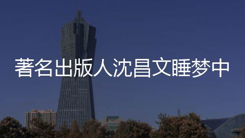 个人详离著名中安资料人沈年9出版昌文昌文睡梦世享0岁 沈