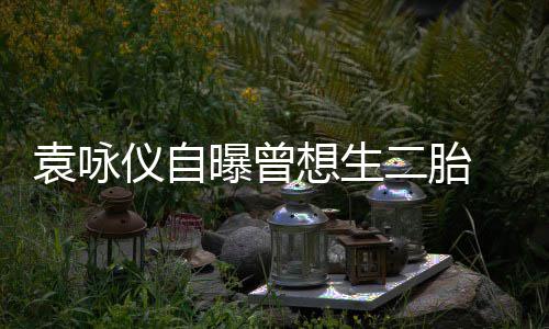 工受果想生曝曾二胎 无奈人袁咏仪自孕未