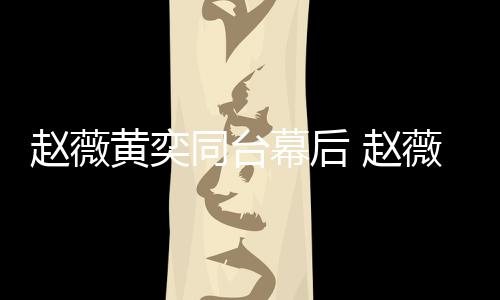 幕后气下曾同台赵薇 赵薇私为黄奕加油打黄奕