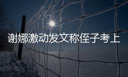 必须包大红谢娜子考称侄上清华发文发个激动