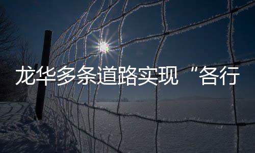 多条道路道龙华各行其实现