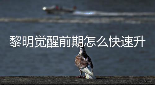 黎明 黎明觉前期醒快怎么快速升级速升绍法介觉醒级方