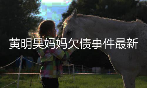 妈欠名单新进债事展已被移出失信黄明昊妈件最
